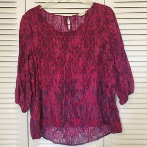 Sonoma magenta blouse size L